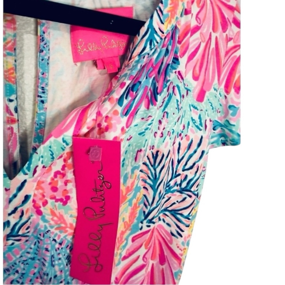 Lilly Pulitzer Ravi Romper S Splashdance Flutter Sleeve NWT $168 Resort Wear - Picture 5 of 6